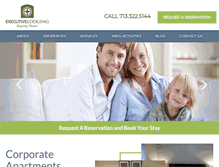 Tablet Screenshot of executivelodging.net